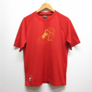 【中古】ナイキ NIKE エアフォース1 プリント 半袖 Tシャツ S 赤 レッド DRI-FIT ポリエステル 正規品 メンズ