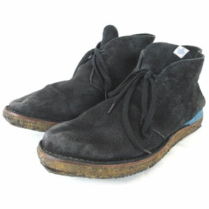 【中古】ビズビム VISVIM ISDT BOOTS-FOLK スエード  デザートブーツ チャッカブーツ 靴 黒 ブラック US11 メンズ