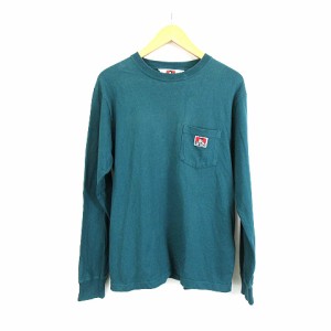 【中古】ベンデイビス BEN DAVIS POCKET L/S TEE ロンTEE 長袖 ポケット Tシャツ 緑 グリーン系 S メンズ