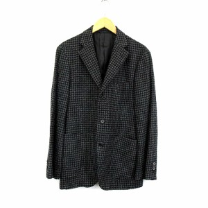 【中古】 UNIVERSAL LANGUAGE Loro Piana  ロロピアーナ 千鳥格子調 3B シルク混 ウール ジャケット48-6Drop