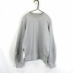 【中古】ガニー GANNI Puff Sleeve Sweatshirt パフスリーブ ロゴ刺繍 クルーネック スウェット トレーナー グレー XS