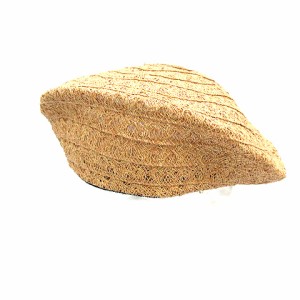 【中古】ラメゾンドリリス La Maison de Lyllis 麦わら ベレー帽 帽子 ベージュ57cm レディース