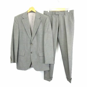 【中古】ヒューゴボス HUGO BOSS THE JAM  SHARP モヘヤ ウール シングル スーツセットアップ グレー 48  メンズ