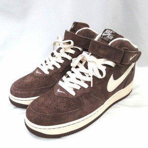 【中古】未使用品 NIKE Air Force1 Mid 07 QS DM0107-200 US8 26cm エアフォース1 ミッド チョコレート スニーカー 靴