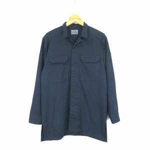 【中古】札幌 中島商店 作業服 上着 紺 ネイビー L メンズ