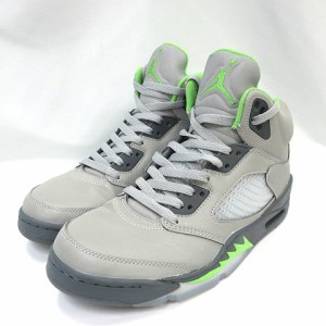 【中古】ナイキ NIKE AIR JORDAN 5 RETRO 27cm US9 DM9014-003 シルバーグリーン靴スニーカー ☆AA★ メンズ