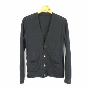 【中古】サカイ sacai 麻 リネン混 カーディガン 長袖  11-00166M 黒 ブラック 1 メンズ