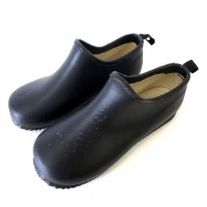 【中古】GITA ジータ レインシューズ ラバー スリッポン 長靴 22.0cm 黒 ブラック くつ 靴 シューズ 小さいサイズ