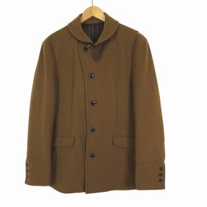 訳あり 千鳥柄 XL【シルク混】 極美品 SHIPS×Thermore 牛革 ピーコート