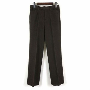 【中古】ユニクロ UNIQLO パンツ スラックス センタープレス ストレッチ 61 茶 ブラウン レディース