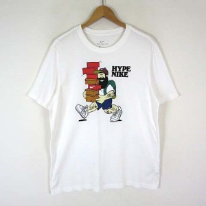 【中古】ナイキ NIKE Tシャツ 海外限定 ショーンウェザースプーン Hype Nike Tee クルーネック 半袖 L 白 レア 希少