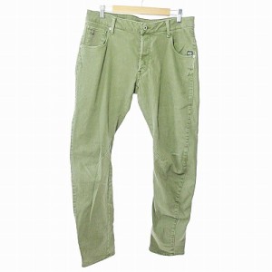 【中古】ジースターロウ G-Star RAW ARC 3DSLIM カラー デニム パンツ ジーンズ ジーパン 立体裁断 カーキ 34 0328