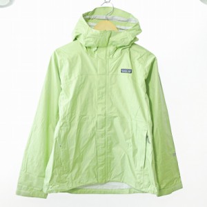 【中古】パタゴニア Patagonia 83805 トレイン シェルジャケット マウンテンパーカー ナイロン ジップアップ アウトドアウエア 黄緑 S