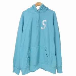 【中古】シュプリーム SUPREME ×スワロフスキー 21SS S Logo Hooded Sweatshirt Sロゴ パーカー 裏起毛 長袖 IBO53