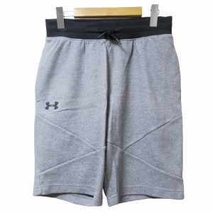 【中古】アンダーアーマー UNDER ARMOUR 美品 ハーフパンツ スポーツウエア ロゴ LG グレー IBO53 X メンズ