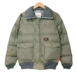 【中古】ダブルタップス WTAPS GULF 中綿 ジャケット リップストップナイロン フルジップ 122LTDT-JKM03 カーキ 1 