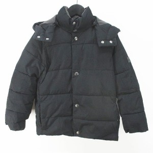 【中古】ギャップキッズ GAP KIDS パデットジャケット S 120 黒系 ブラック ジップアップ ポケット 裏地 無地 キッズ