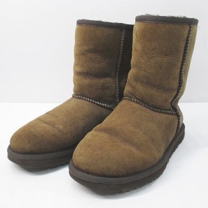 【中古】アグ オーストラリア UGG australia 5825 ムートンブーツ 23.0cm ブラウン 茶系 レザー  