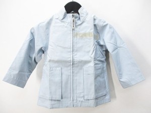 【中古】コムサデモード COMME CA DU MODE クシュト COUCHE TOT ジャケット 95 ライトブルー ジップアップ 反射テープ