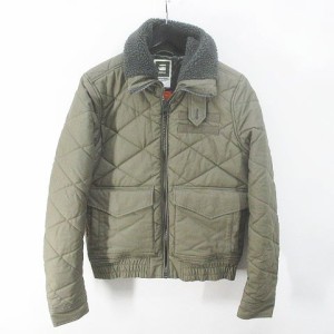 【中古】ジースターロウ G-Star RAW キルティング 中綿ジャケット S 茶系 ブラウン ジップアップ ポケット メンズ