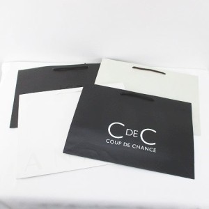 【中古】クードシャンス CdeC COUP DE CHANCE 4枚セット 紙袋 ショッパー ショップ袋 純正 付属品 ロゴ 黒系 ブラック