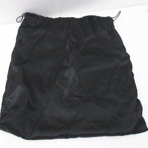 【中古】イヴサンローラン YVES SAINT LAURENT バッグ収納袋 ロゴ ブラック 黒系 保存袋 メンズ レディース