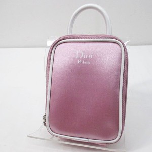 【中古】ディオール Dior perfums ミニポーチ ロゴ ピンク 