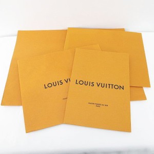 【中古】ルイヴィトン LOUIS VUITTON 4枚セット 紙袋 ショッパー ショップ袋 純正 付属品 ロゴ オレンジ系 その他