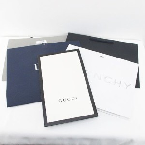 【中古】グッチ GUCCI 5枚セット 紙袋 ショッパー ショップ袋 純正 ジバンシィ ディオール バーバリー トムブラウン