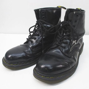 【中古】ドクターマーチン DR.MARTENS 8 ホールブーツ UK7 ブラック 黒系 レザー  メンズ