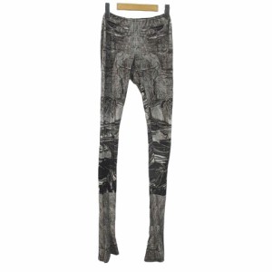 【中古】ジャンポールゴルチエ ファム Jean Paul GAULTIER FEMME レギンス タイツ グラフィック 38 灰系 グレー 