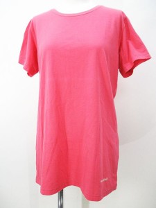 【中古】モンベル Montbell 2104446 アウトドア 半袖 Tシャツ カットソー L ピンク ロゴ プリント レディース