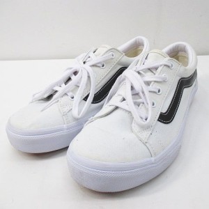 【中古】バンズ VANS ローカットスニーカー 25.0?p ホワイト 白系 キャンバス地 メンズ レディース