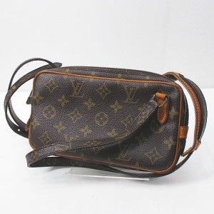 【中古】ルイヴィトン LOUIS VUITTON ショルダーバッグ モノグラム マルリーバンドリエール M51828 ブラウン  レディース