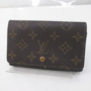 【中古】ルイヴィトン LOUIS VUITTON M61735 モノグラム ポルトモネジップ 財布 ブラウン フランス製  レディース