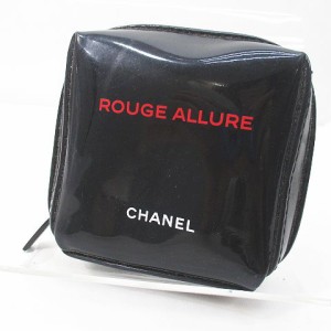 【中古】シャネル CHANEL ROUGE ALLURE ポーチ 小物入れ ロゴ ブラック 黒系 レディース