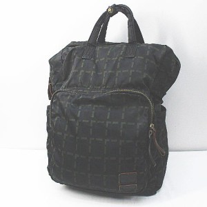 【中古】マルニ MARNI コラボバッグ リュックサック カモフラ PORTER Marni ハンドバック バックパック チェック 