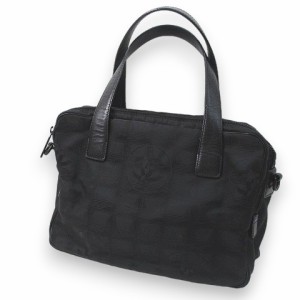 【中古】シャネル CHANEL ニュートラベルライン ハンドバッグ トートバッグ ココマーク ブラック 黒系 イタリア製 