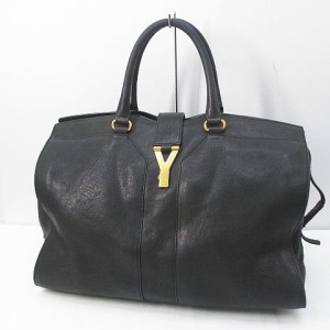 【中古】イヴサンローラン YVES SAINT LAURENT 275091 527411 カバスクラシック ボストンバッグ ゴールド金具 