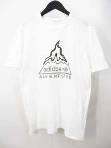 【中古】アディダスオリジナルス adidas originals PAKAIAN UKURAN 半袖 Tシャツ M 白系 ホワイト プリント メンズ