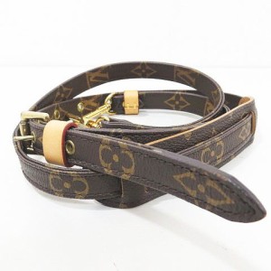 【中古】ルイヴィトン LOUIS VUITTON モノグラム ショルダーストラップ ブラウン 茶系 メンズ レディース