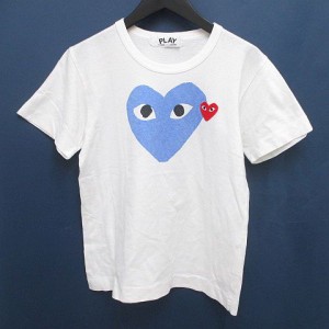 【中古】プレイコムデギャルソン PLAY COMME des GARCONS AZ-T105 AD2017/3 半袖 Tシャツ カットソー M ホワイト 綿