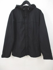 【中古】ユニクロ UNIQLO マウンテンパーカー ジャケット M 黒系 ブラック 無地 ジップアップ メッシュ裏地  メンズ