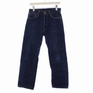 【中古】ONI DENIM BSU-02 欧州モデル デニムパンツ ジーンズ ストレート ボタンフライ W30 L34 紺 ネイビー