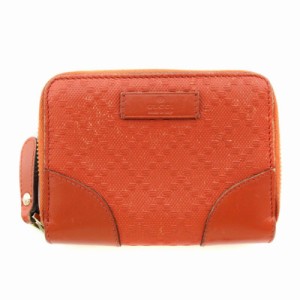 【中古】グッチ GUCCI ディアマンテ 財布 ミニ財布 ラウンドジップ 小銭入れ レザー 赤 レッド /YT ■OH レディース