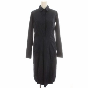 【中古】ジルサンダー JIL SANDER ワンピース ロング シャツワンピース 長袖 34 XS ネイビー 紺 /☆G レディース