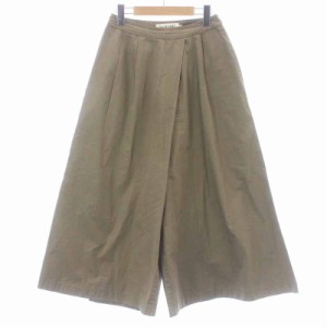 【中古】レイビームス Ray Beams ワイドパンツ カジュアルパンツ サイドジップ 0 S 茶 ブラウン 63-23-0172-690