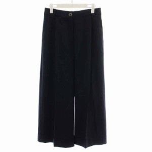 【中古】ヴァレンティノ ヴァレンチノ  VALENTINO Tailored Crop Trousers ガウチョパンツ ウール 40 9号 M 紺