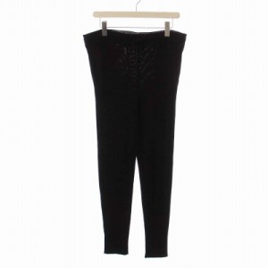 【中古】マチュアリー maturely 18AW TwinkleLamePants ニットパンツ イージーパンツ グリッター 黒 ブラック 赤