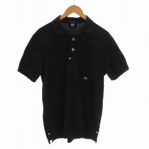 【中古】シーピーカンパニー C.P.COMPANY ポロシャツ コットン 半袖 L 黒 ブラック /YM メンズ